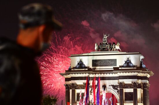 Russia Moscow City Day Fireworks