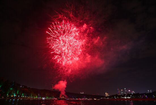 Russia Moscow City Day Fireworks