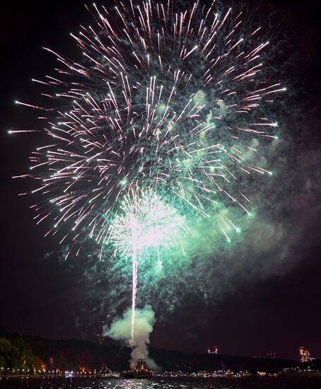 Russia Moscow City Day Fireworks