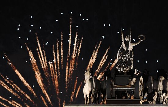 Russia Moscow City Day Fireworks