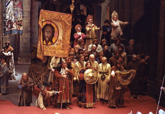 Scene from Modest Mussorgsky's opera 'Boris Godunov'