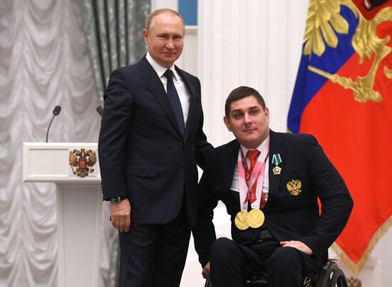 Russia Putin Russia Paralympics 2020 Medalists