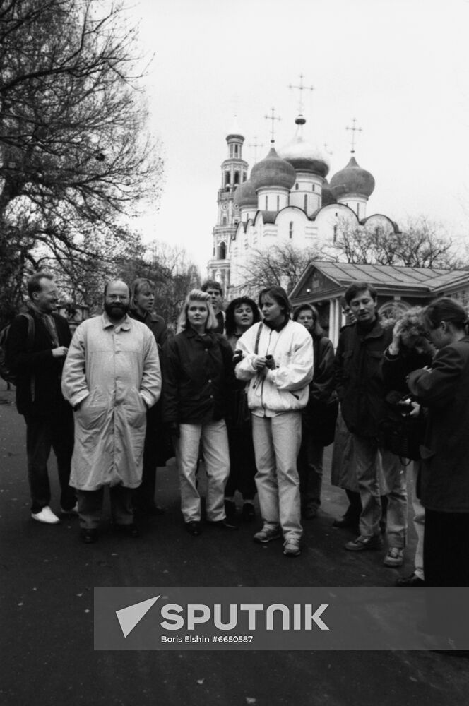 Delegation of Icelandic students in Moscow