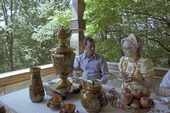 Savoring Krasnodar tea
