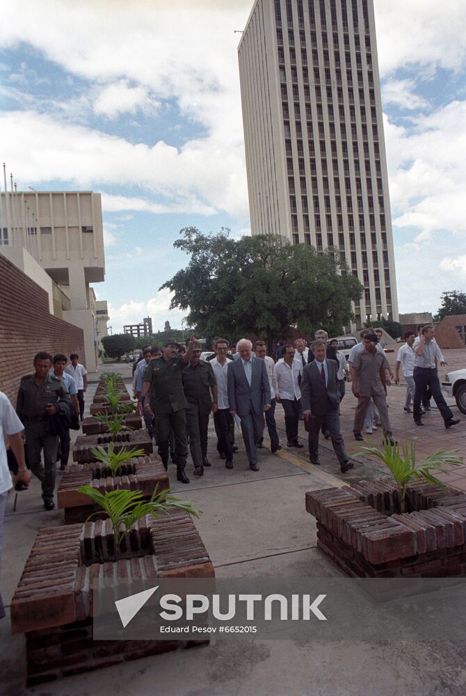 Eduard Shevardnadze's visit to Nicaragua