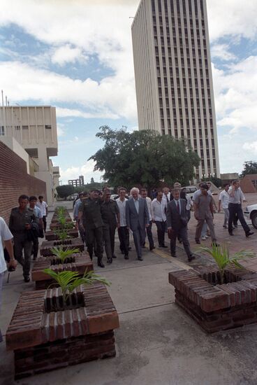 Eduard Shevardnadze's visit to Nicaragua