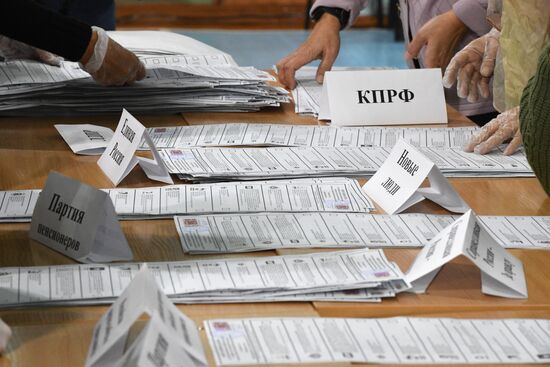 Russia Parliamentary Elections Vote Counting