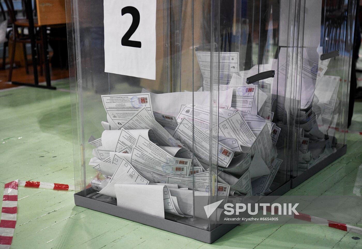 Russia Parliamentary Elections Vote Counting