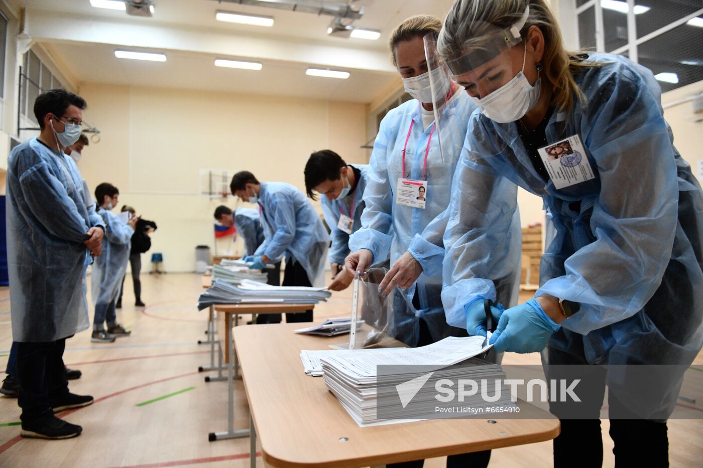 Russia Parliamentary Elections Vote Counting