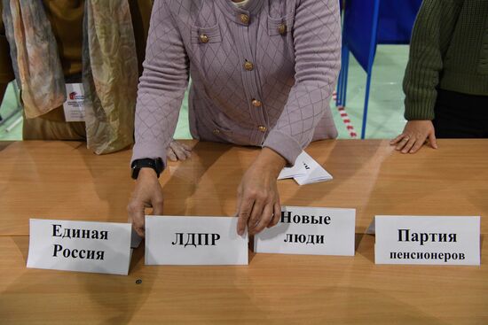 Russia Parliamentary Elections Vote Counting