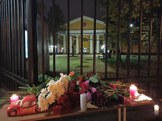 Russia University Shooting Mourning