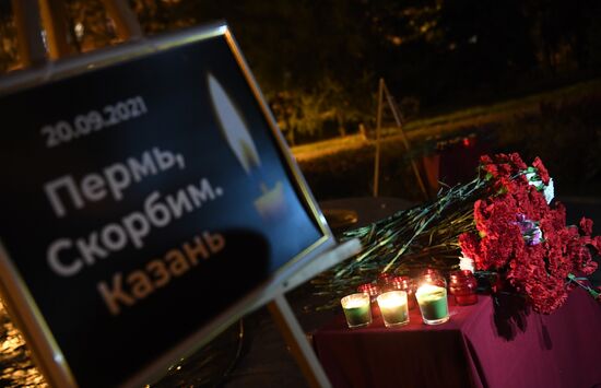 Russia University Shooting Mourning