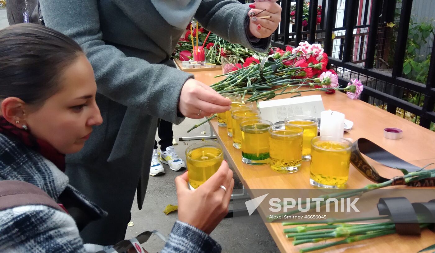 Russia University Shooting Mourning