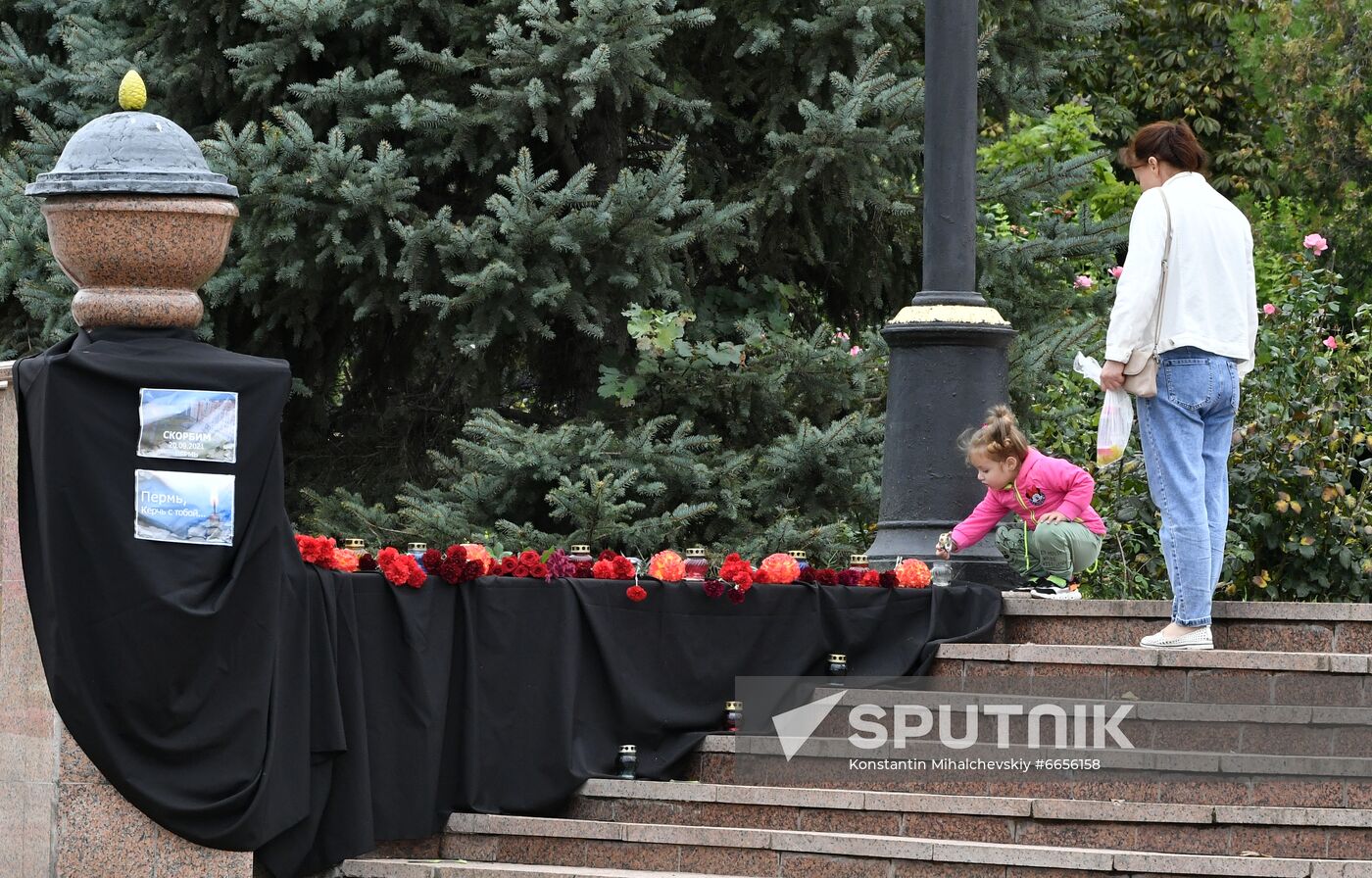 Russia University Shooting Mourning