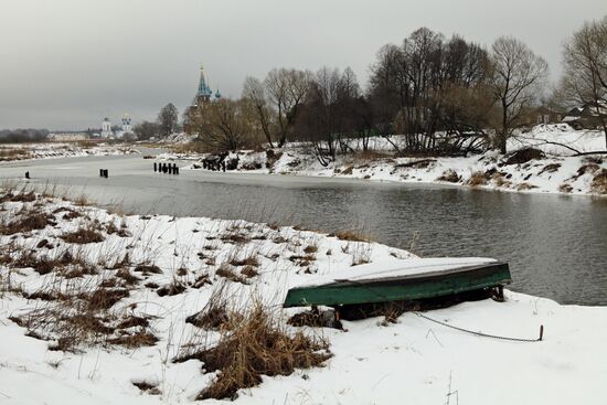 Teza River in Dunilovo