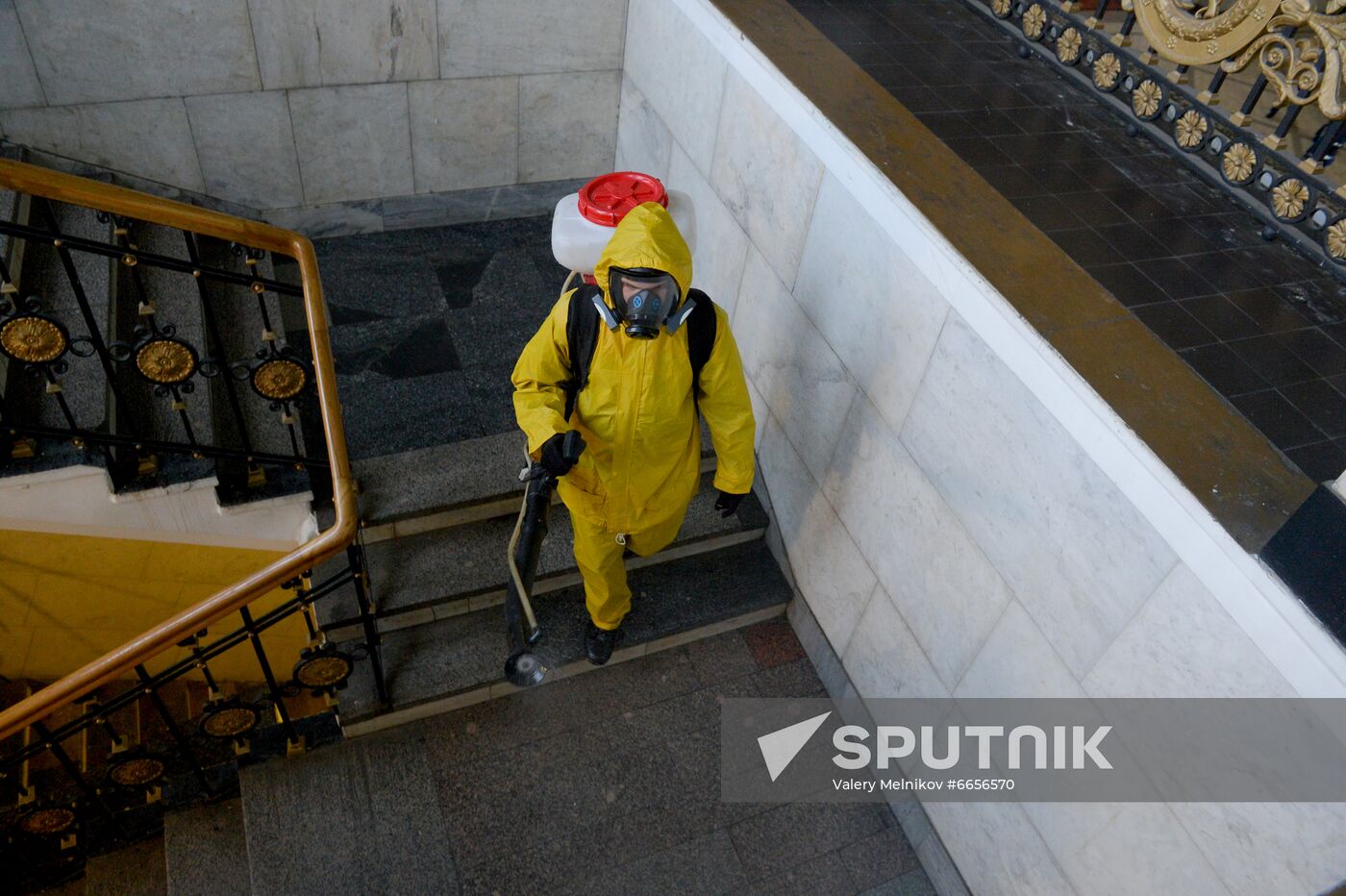 Russia Coronavirus Disinfection 