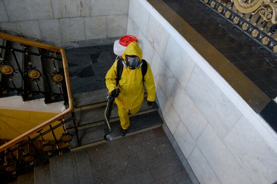 Russia Coronavirus Disinfection 