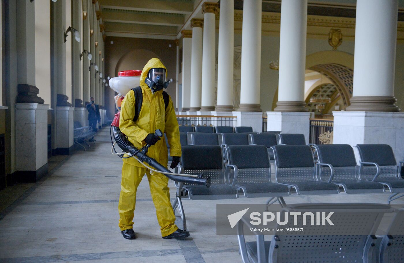 Russia Coronavirus Disinfection 