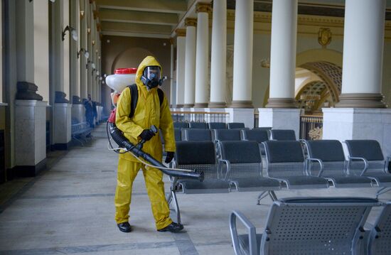 Russia Coronavirus Disinfection 