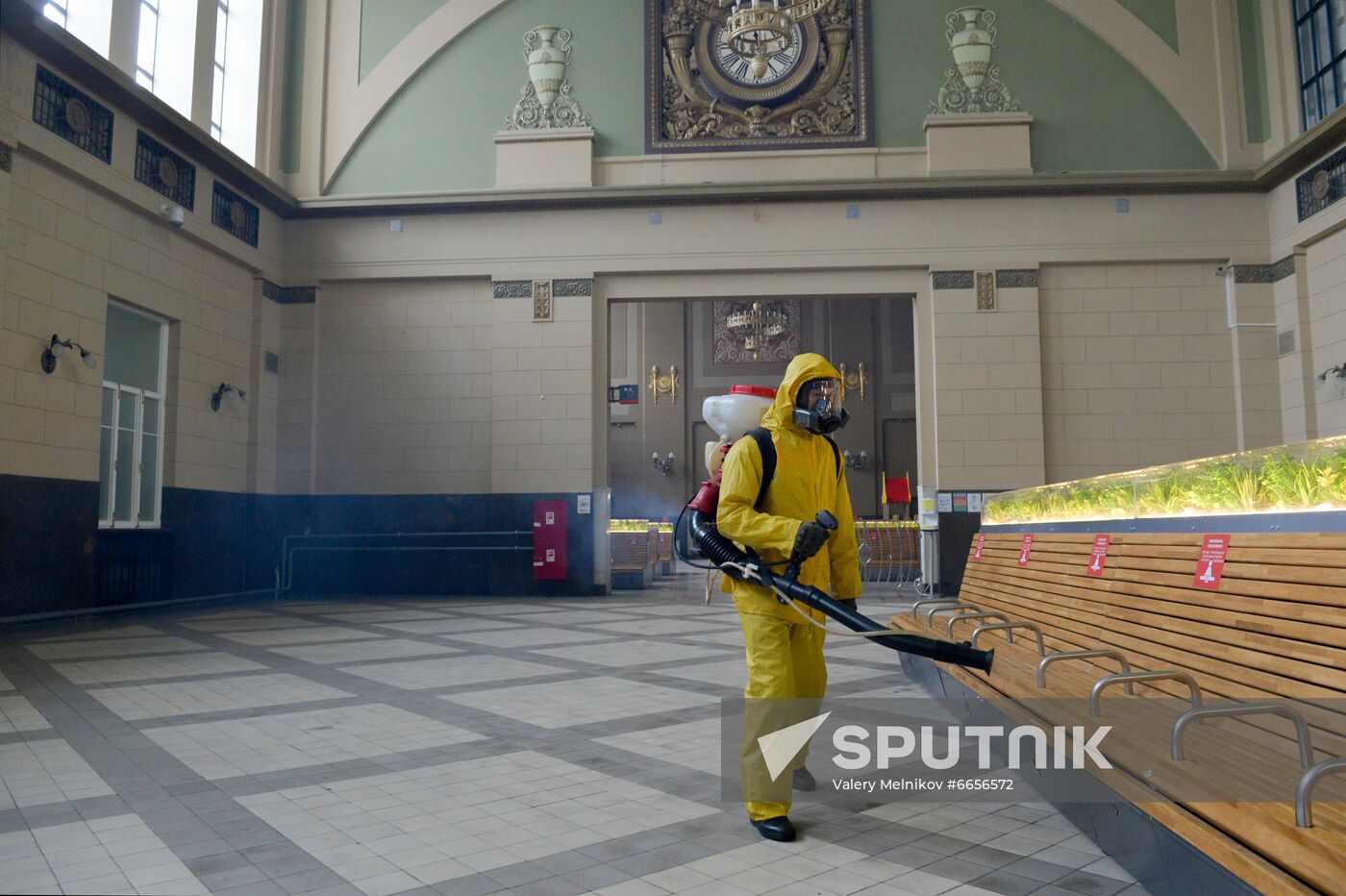 Russia Coronavirus Disinfection 