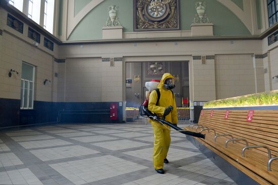 Russia Coronavirus Disinfection 