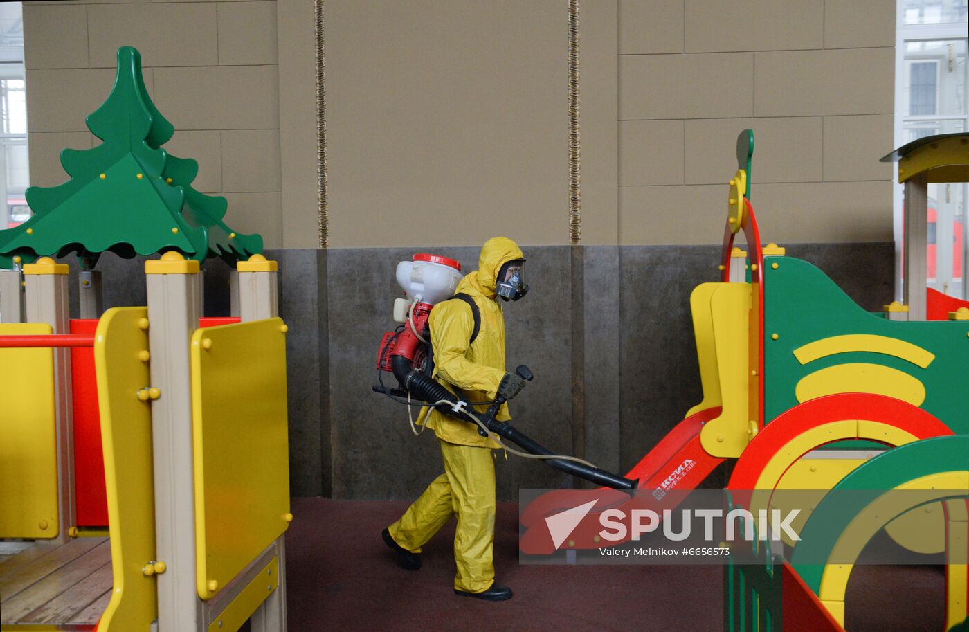 Russia Coronavirus Disinfection 