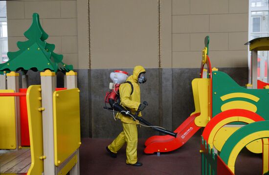 Russia Coronavirus Disinfection 