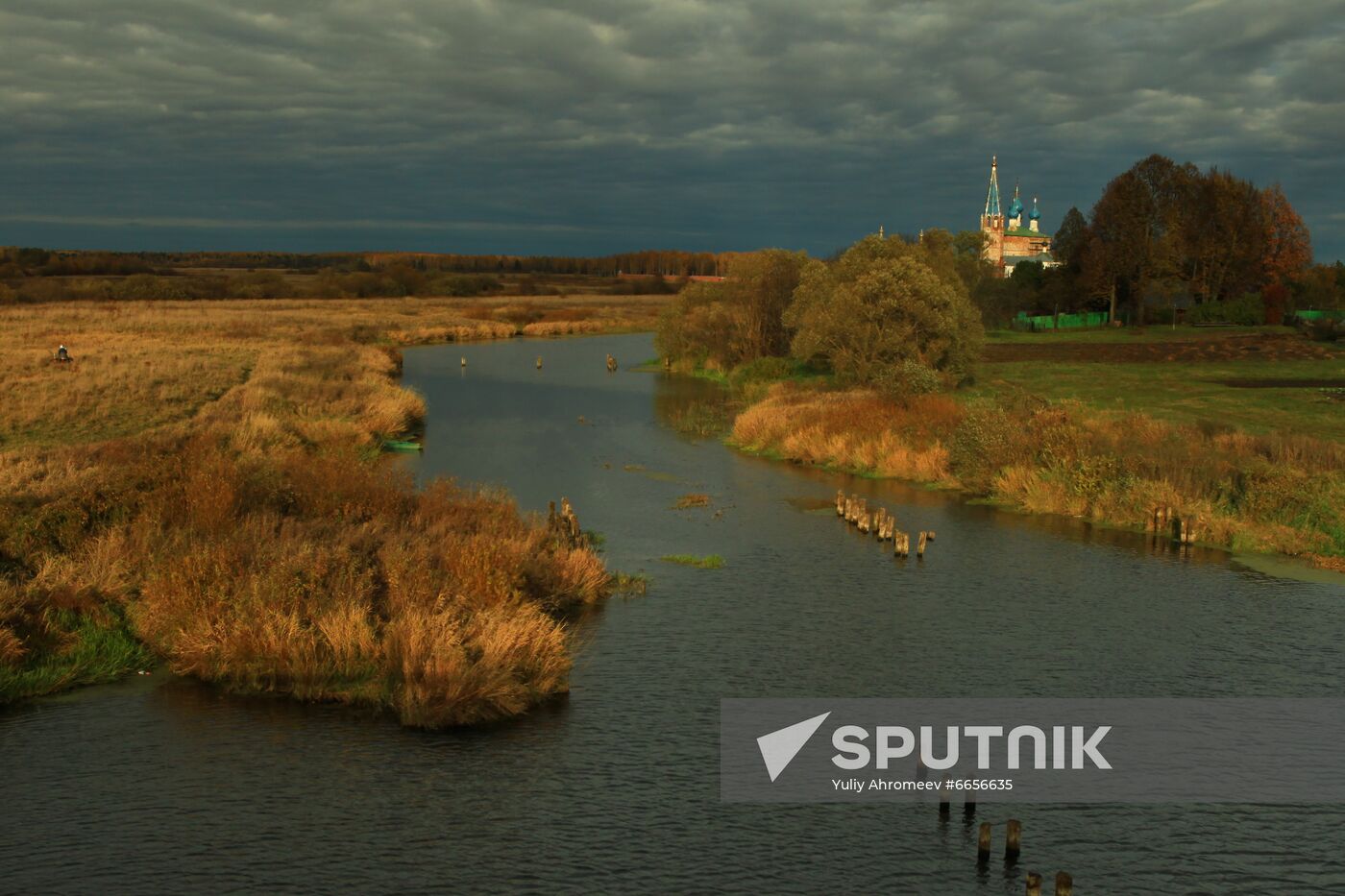 River Teza in Dunilovo Village