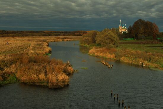 River Teza in Dunilovo Village