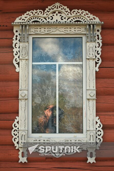 Carved window frames