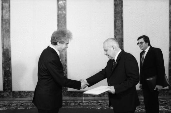 Presenting credentials in Kremlin