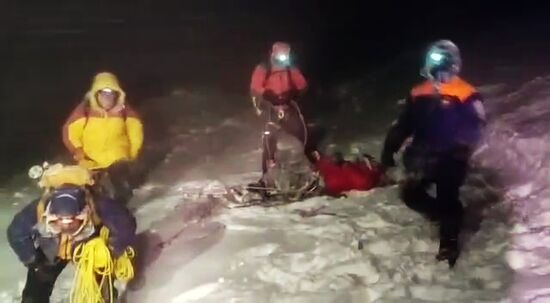 Russia Snowstorm Climbers Rescue Operation