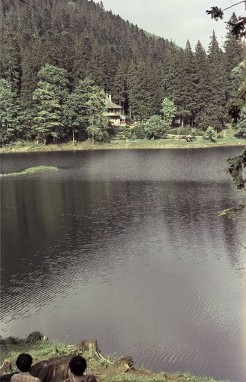 Lake Sinevir in Ukraine's Carpathian Mountains
