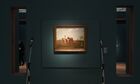 The painting "Ploughing. Spring" by Alexei Venetsianov is on display during a press preview of the exhibition "Alexei Venetsianov. Space, Light and Silence" at the State Tretyakov Gallery in Moscow, Russia. Location: Moscow. Author: Sergey Pyatakov/Sputnik. Russia Art Venetsianov Exibition