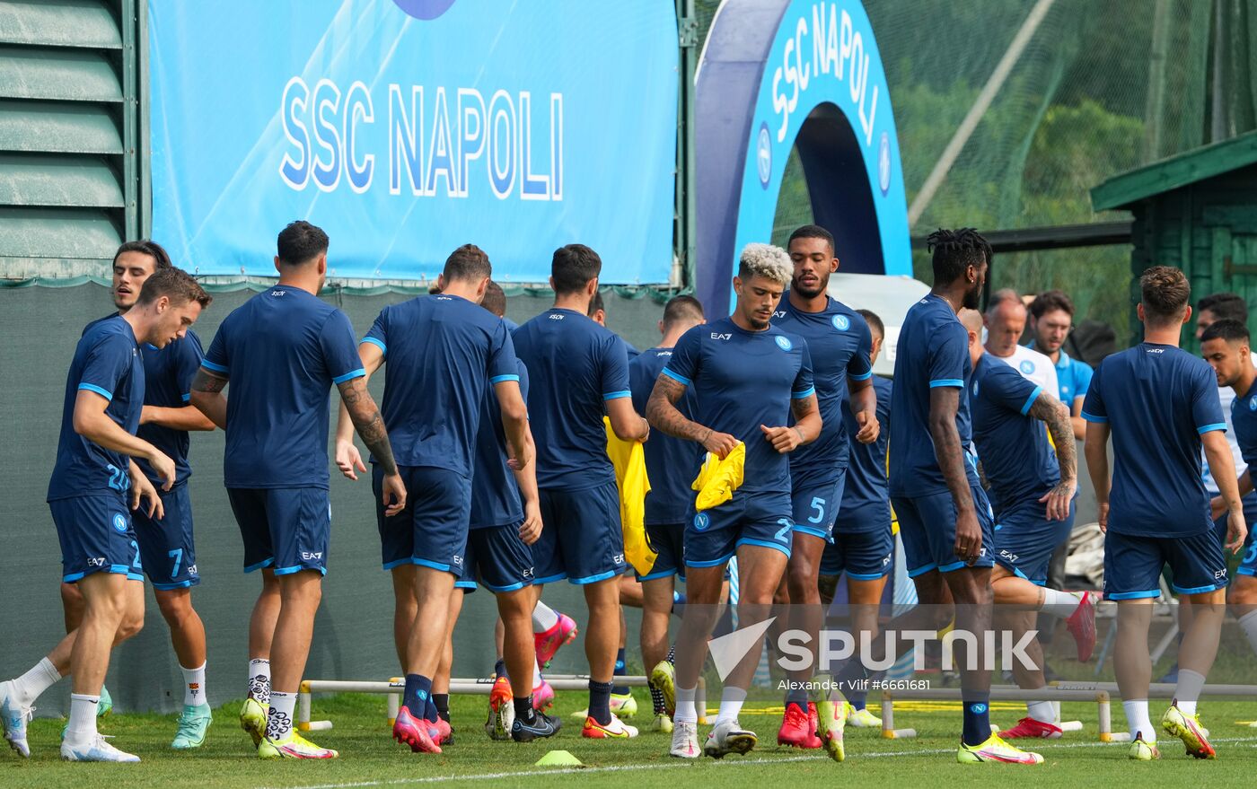 Italy Soccer Europa League Napoli Training