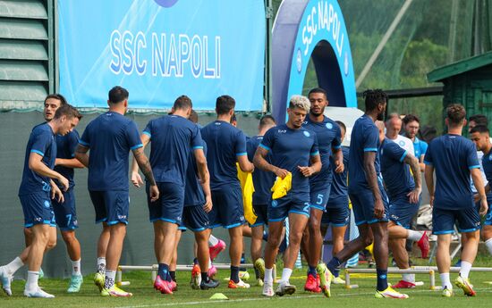 Italy Soccer Europa League Napoli Training