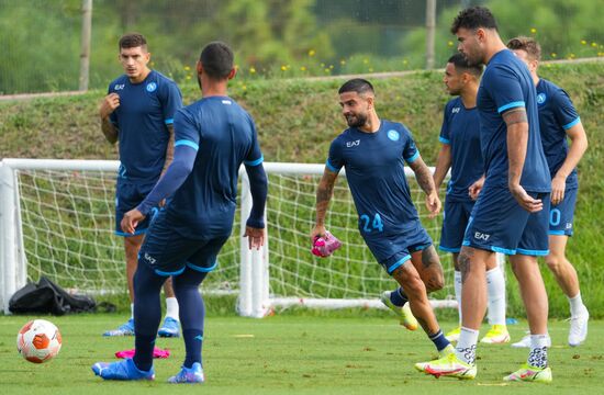 Italy Soccer Europa League Napoli Training