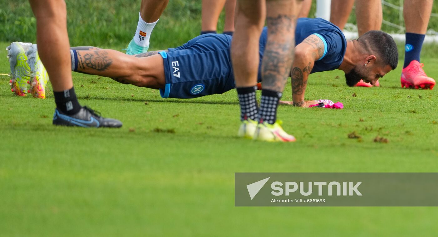 Italy Soccer Europa League Napoli Training
