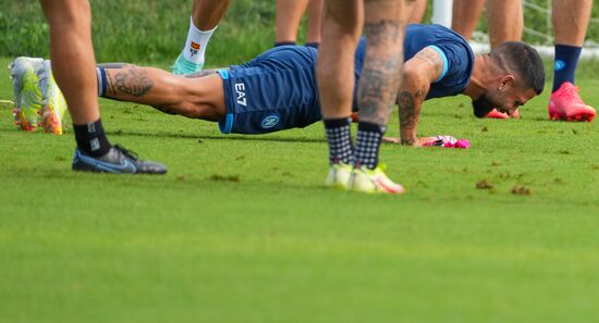 Italy Soccer Europa League Napoli Training