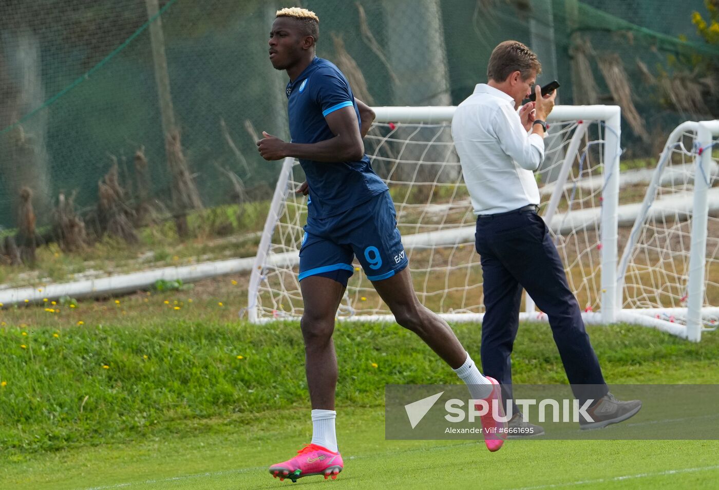Italy Soccer Europa League Napoli Training