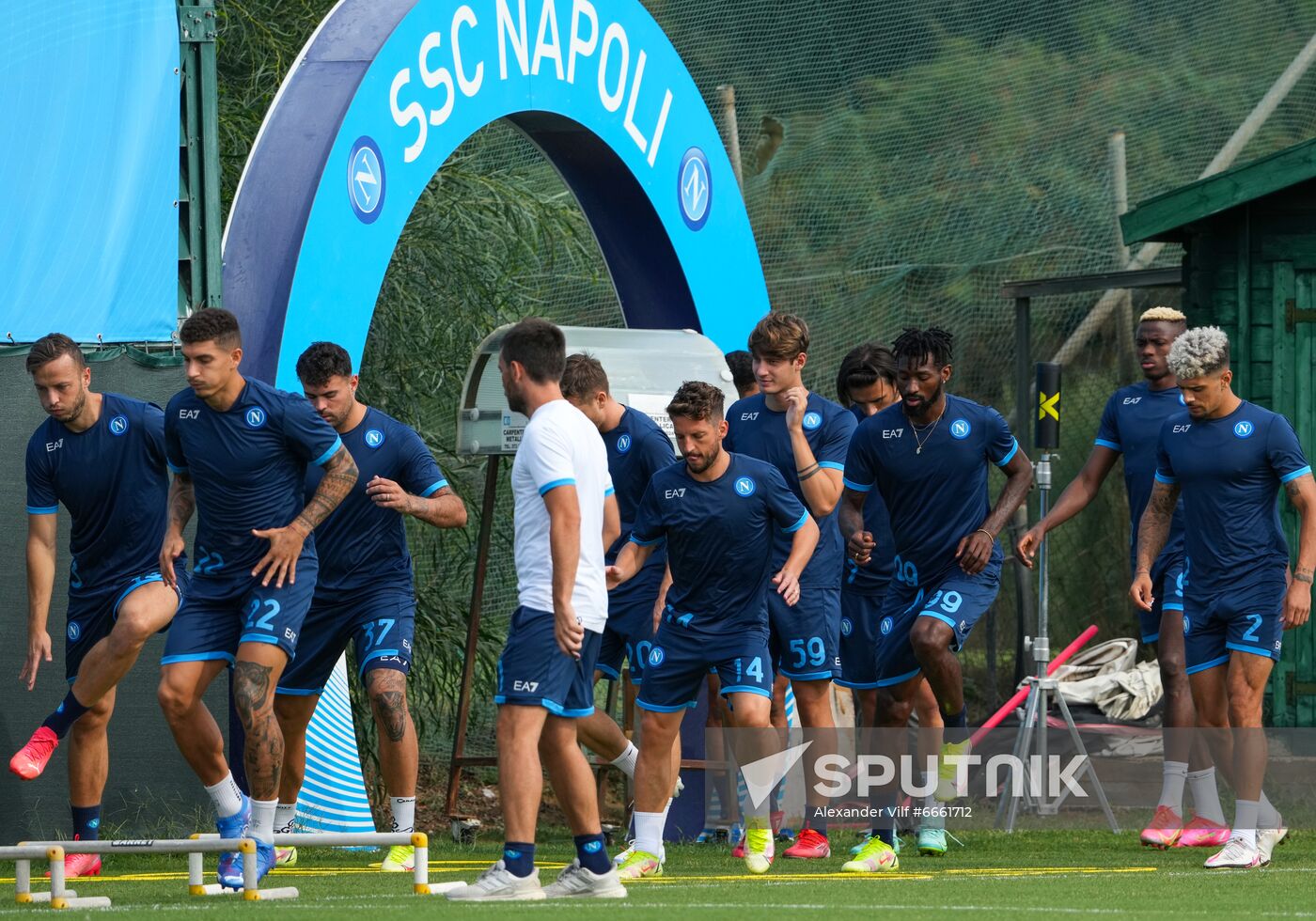 Italy Soccer Europa League Napoli Training