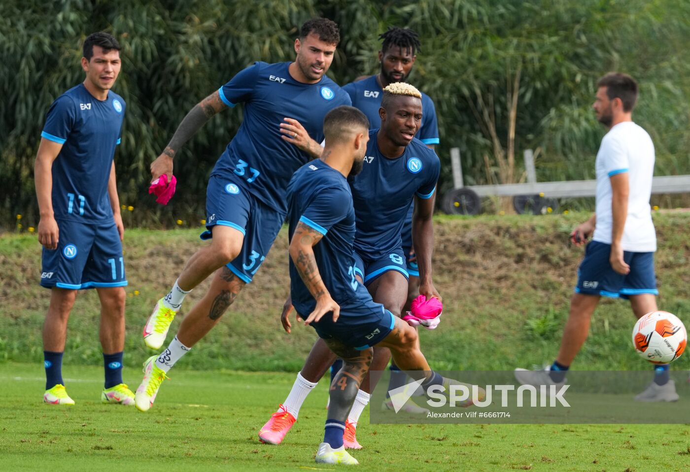 Italy Soccer Europa League Napoli Training