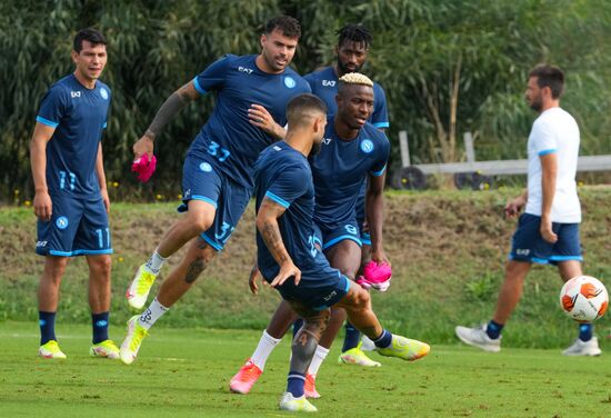 Italy Soccer Europa League Napoli Training