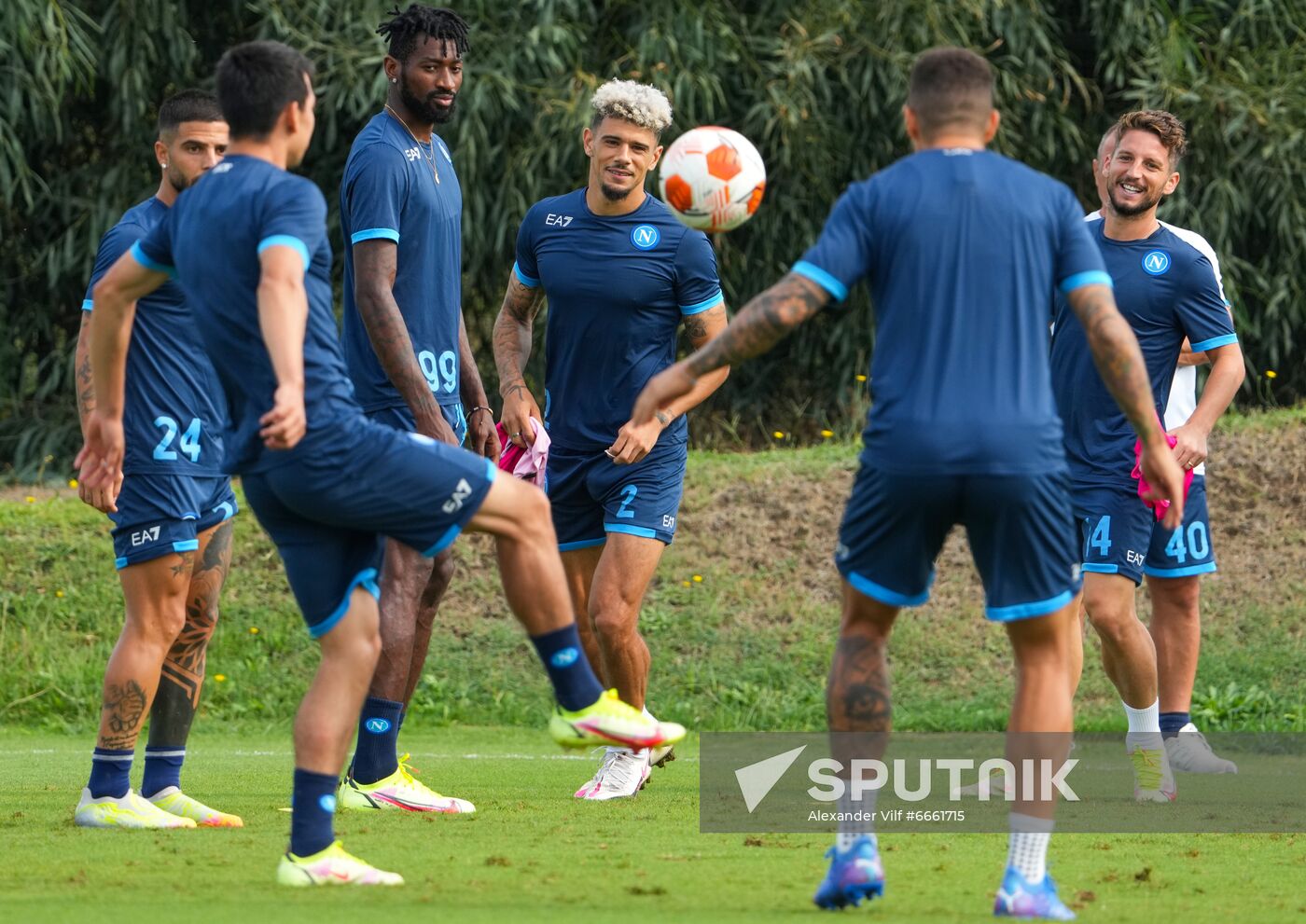 Italy Soccer Europa League Napoli Training
