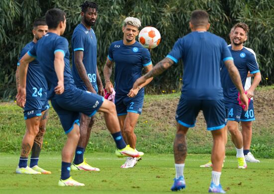 Italy Soccer Europa League Napoli Training