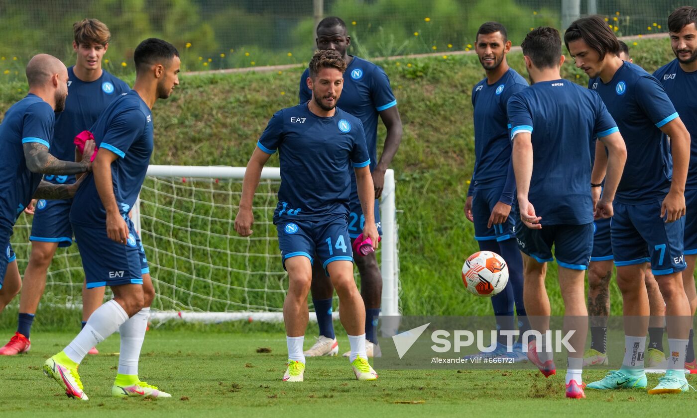 Italy Soccer Europa League Napoli Training