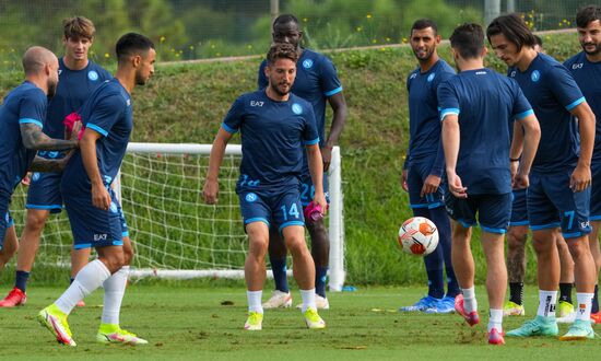 Italy Soccer Europa League Napoli Training