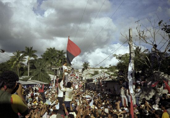 Nicaraguan President Daniel Ortega in Camoapa