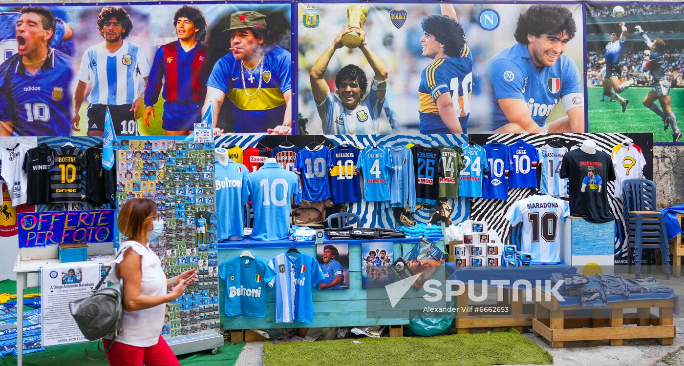 Italy Maradona Commemoration