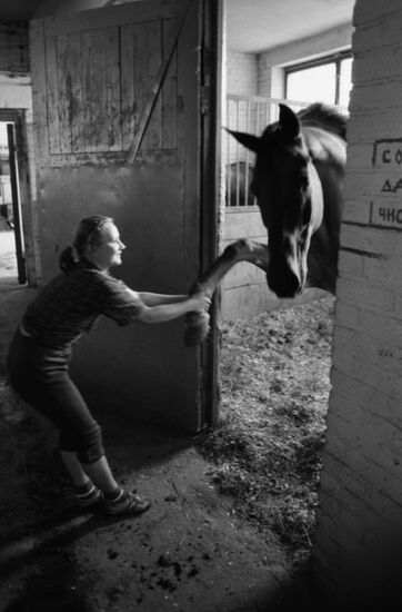 Horse breeder L. Ustinova